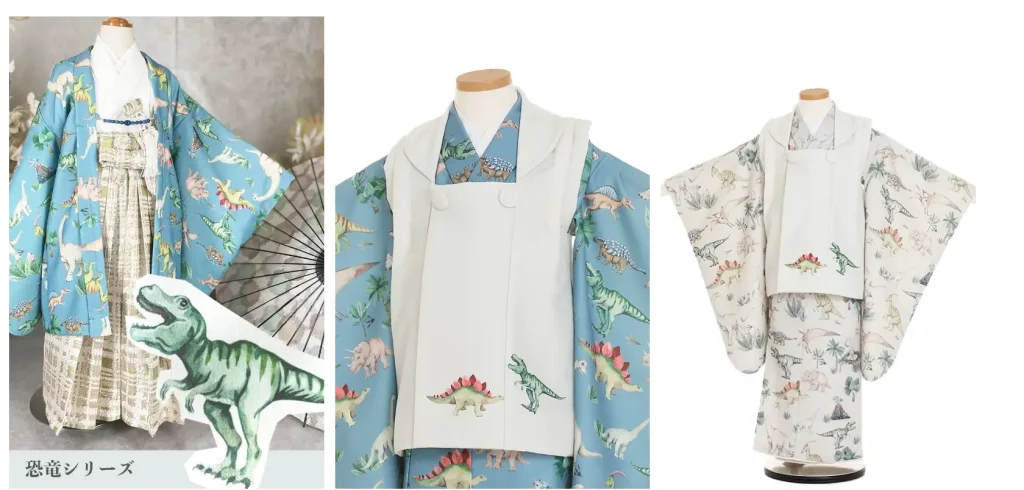 男の子恐竜着物シリーズ一例