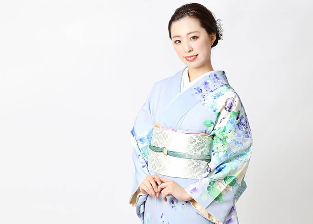 訪問着レンタル　アネモネブルー