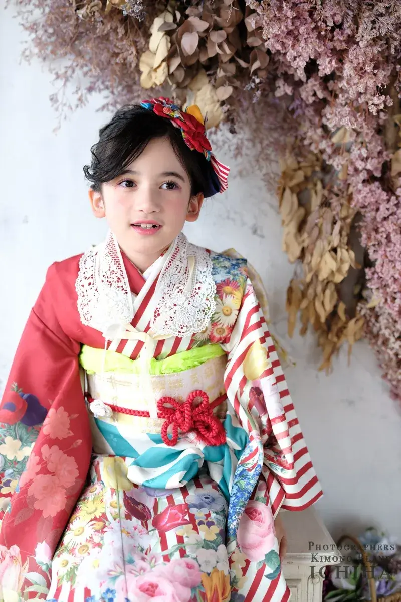 アンティーク着物　七五三 とてもオシャレな柄　7歳　リメイク 楽天市場】七五三 着物 レンタル 7歳 フルセット アンティーク