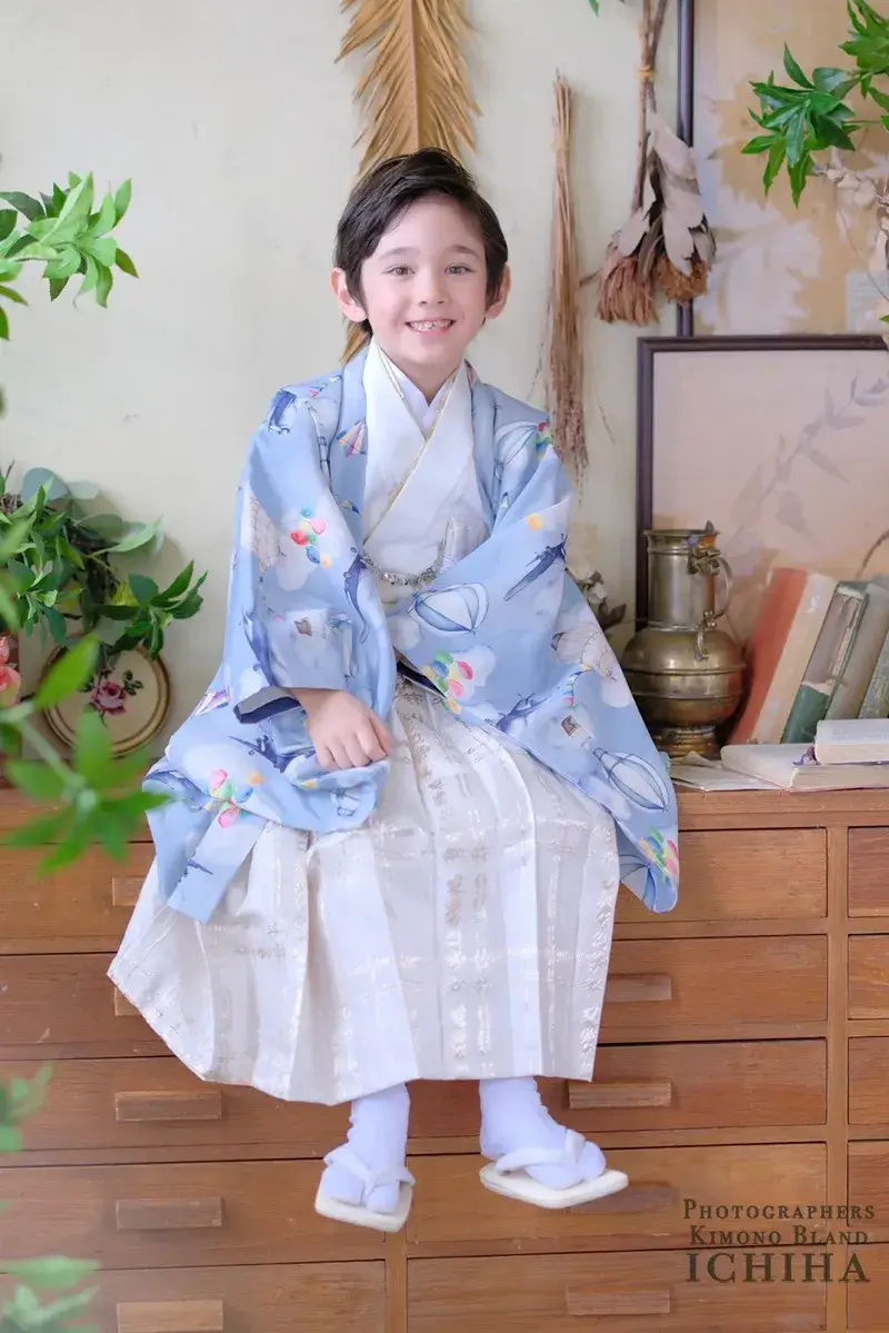 あすさま専用 羽織袴セット 着物上下 七五三 男の子 ハンドメイド あす