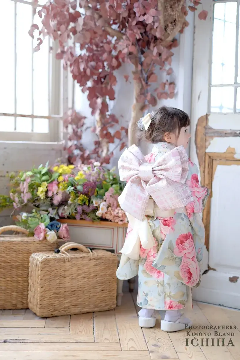 ３歳帯・被布・ファー・3歳七五三着物レンタル