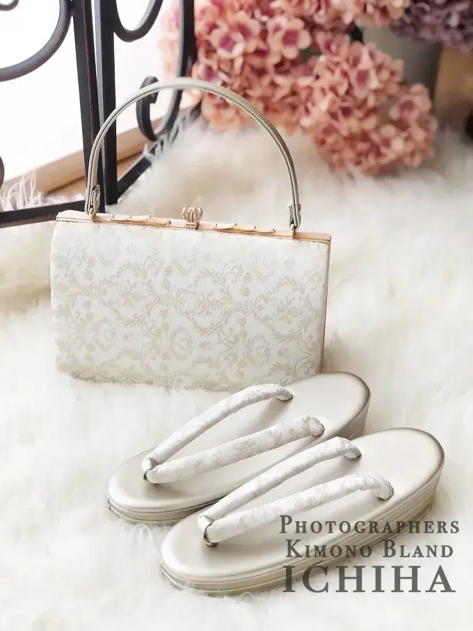 訪問着用のお草履とバックのレンタルセット