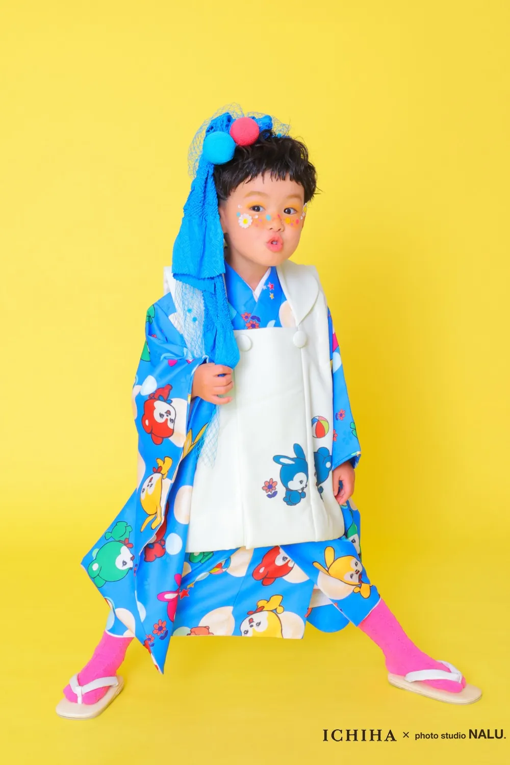 3歳七五三レンタルアンティーク調いちは着物