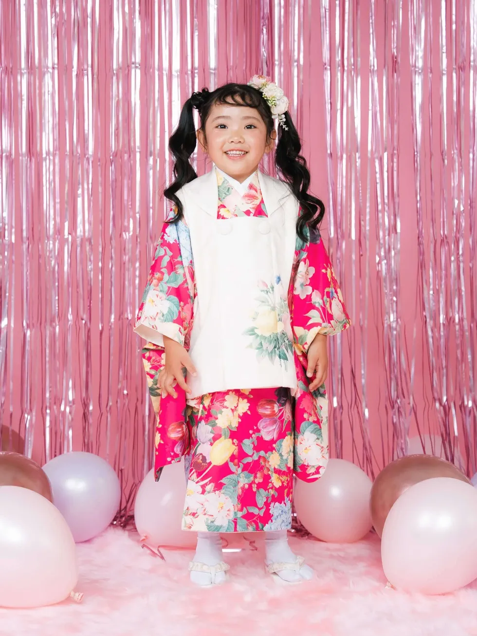 3歳七五三アンティーク調いちは着物七五三 着物レンタル 3歳 女の子｜大正ロマン風 
