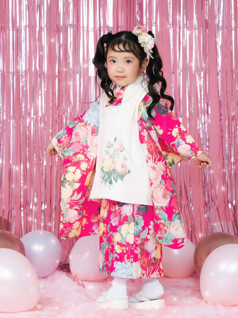 3歳七五三アンティーク調いちは着物七五三 着物レンタル 3歳 女の子｜大正ロマン風 