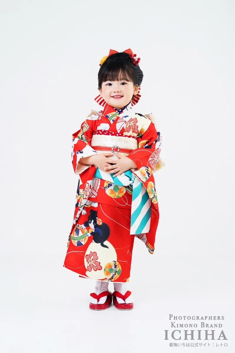 ３歳帯・被布・エプロン セット3歳七五三着物レンタル