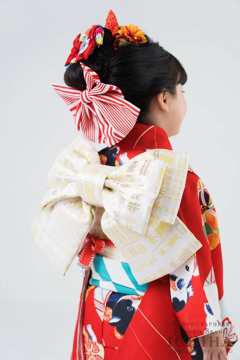 ３歳帯・被布・エプロン セット3歳七五三着物レンタル