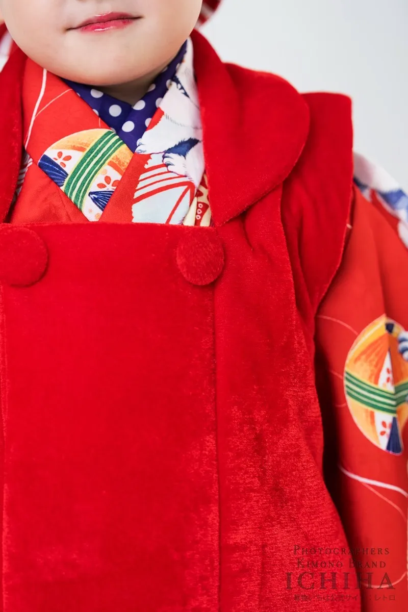 ３歳帯・被布・エプロン セット3歳七五三着物レンタル