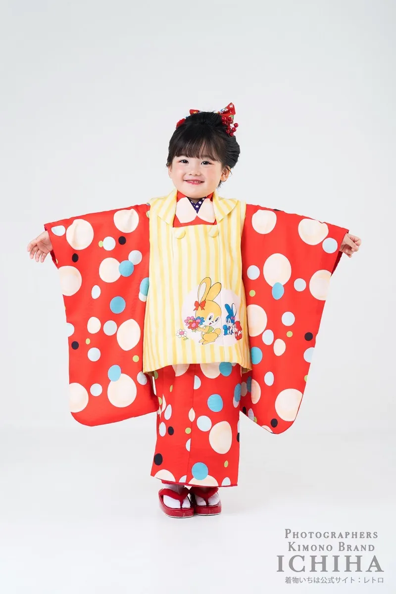 ３歳帯・被布・エプロン セット3歳七五三着物レンタル