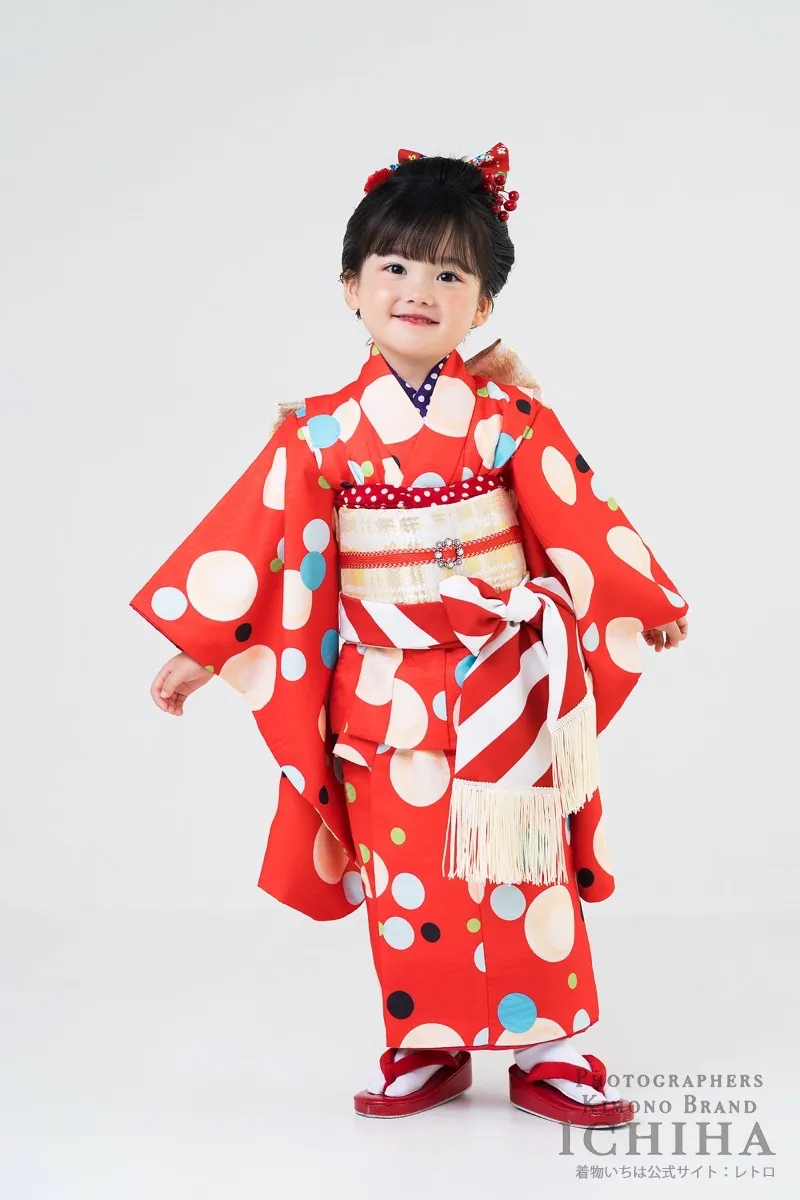 ３歳帯・被布・エプロン セット3歳七五三着物レンタル