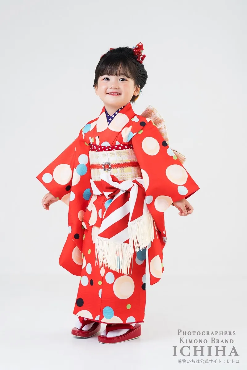 ３歳帯・被布・エプロン セット3歳七五三着物レンタル