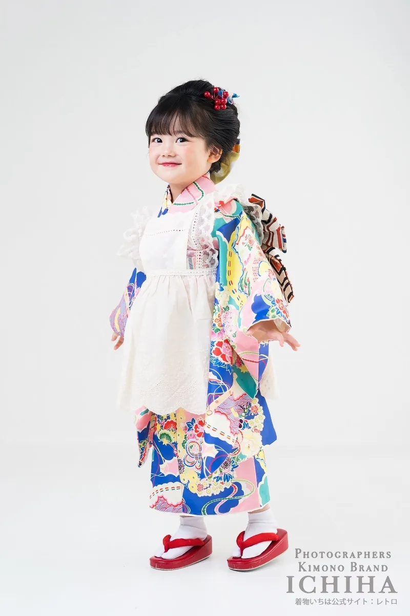 ３歳帯・被布・エプロン セット3歳七五三着物レンタル