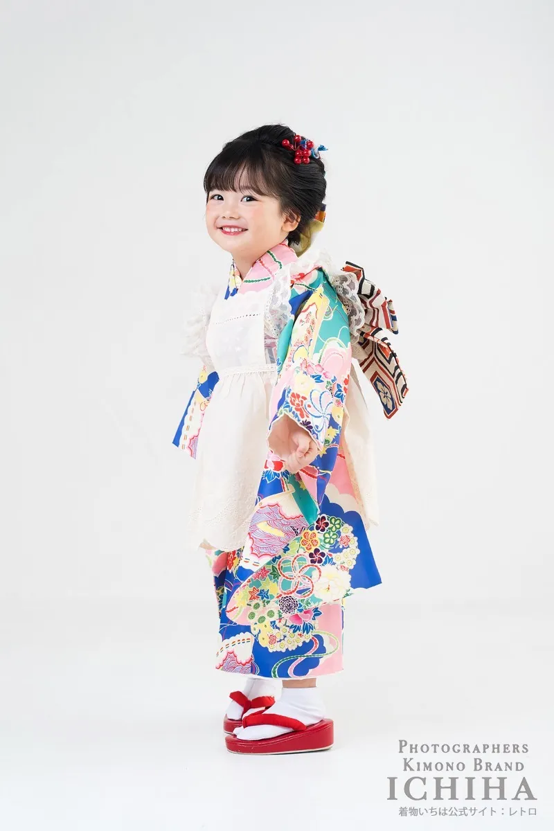 ３歳帯・被布・エプロン セット3歳七五三着物レンタル