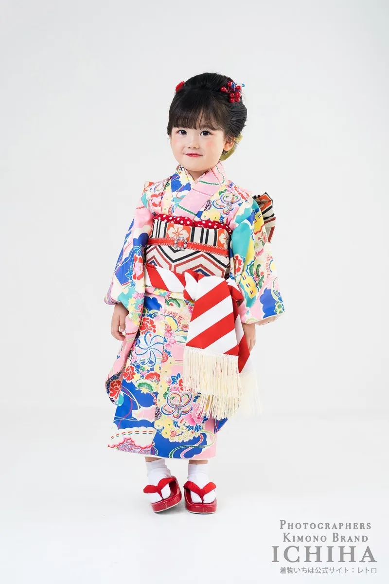 ３歳帯・被布・エプロン セット3歳七五三着物レンタル