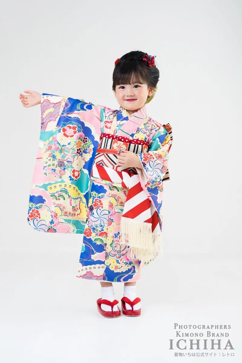 ３歳帯・被布・エプロン セット3歳七五三着物レンタル