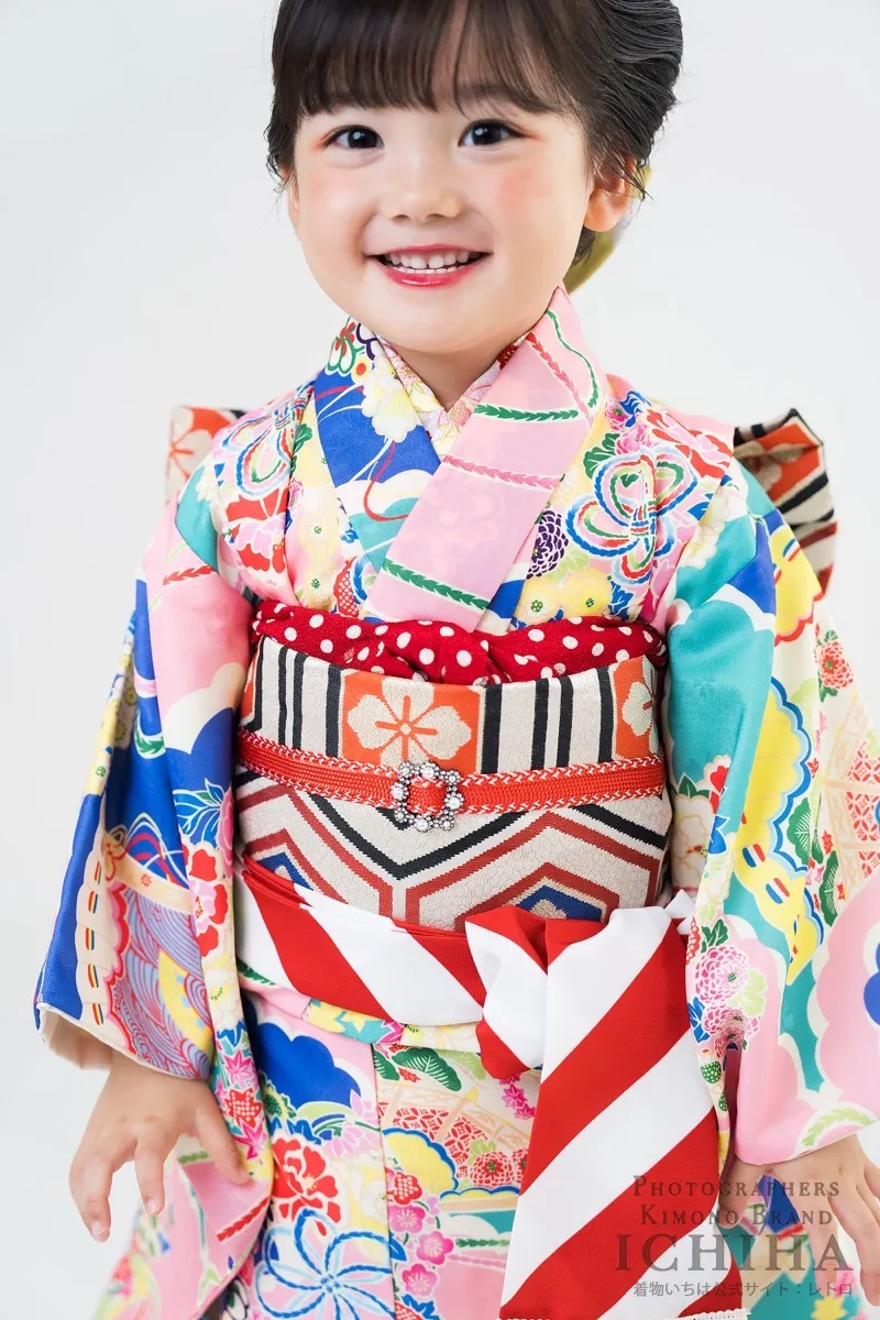 ３歳帯・被布・エプロン セット3歳七五三着物レンタル