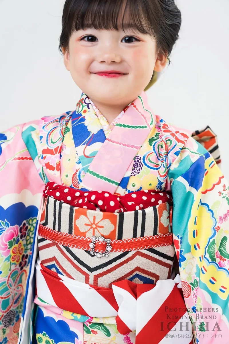 ３歳帯・被布・エプロン セット3歳七五三着物レンタル