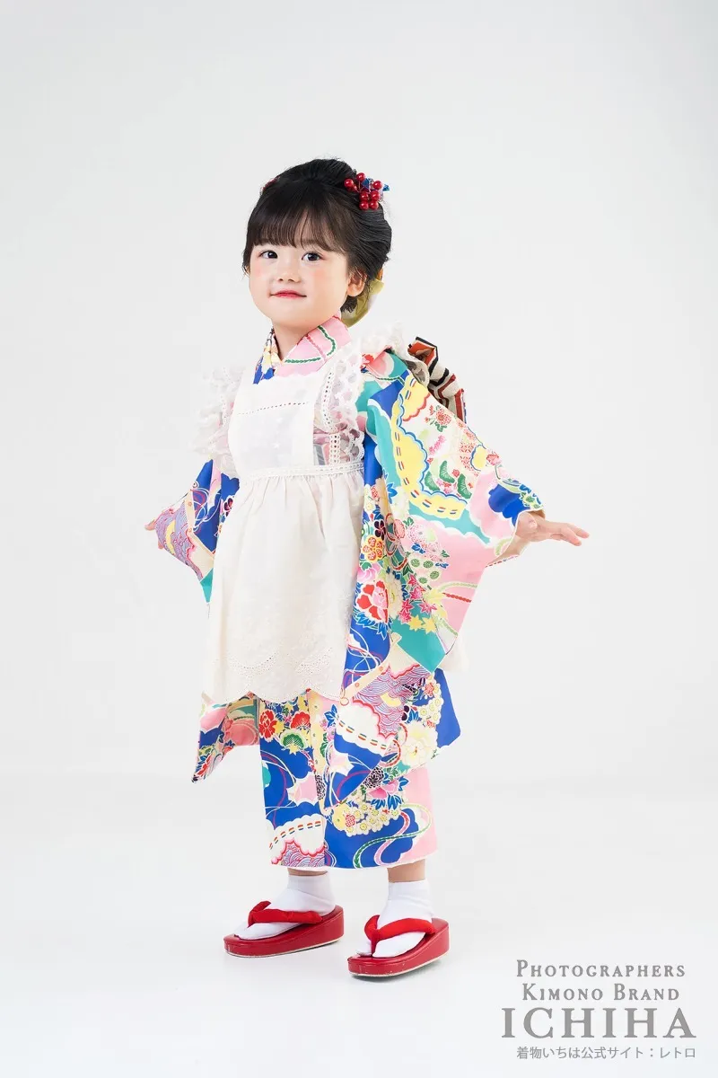 ３歳帯・被布・エプロン セット3歳七五三着物レンタル