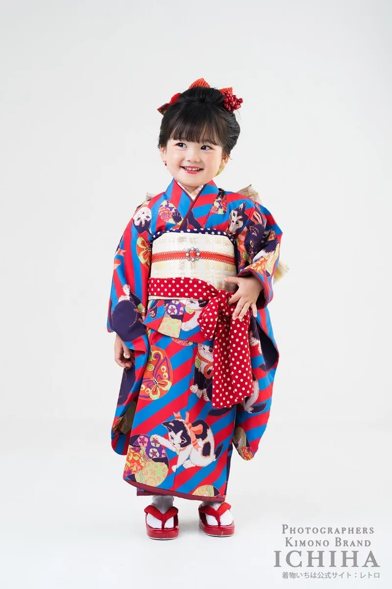 ３歳帯・被布・エプロン セット3歳七五三着物レンタル