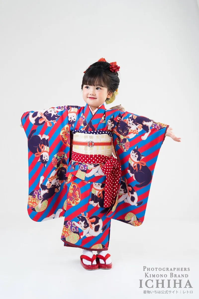 ３歳帯・被布・エプロン セット3歳七五三着物レンタル