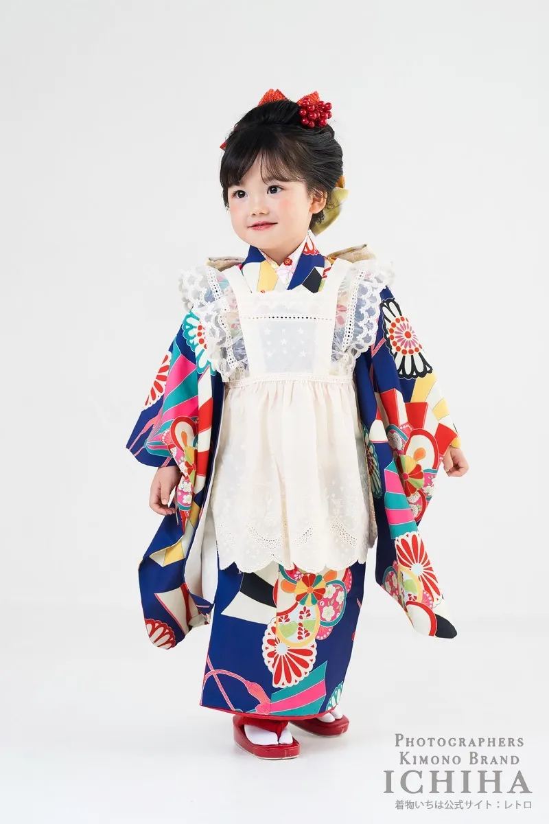 ３歳帯・被布・エプロン セット3歳七五三着物レンタル
