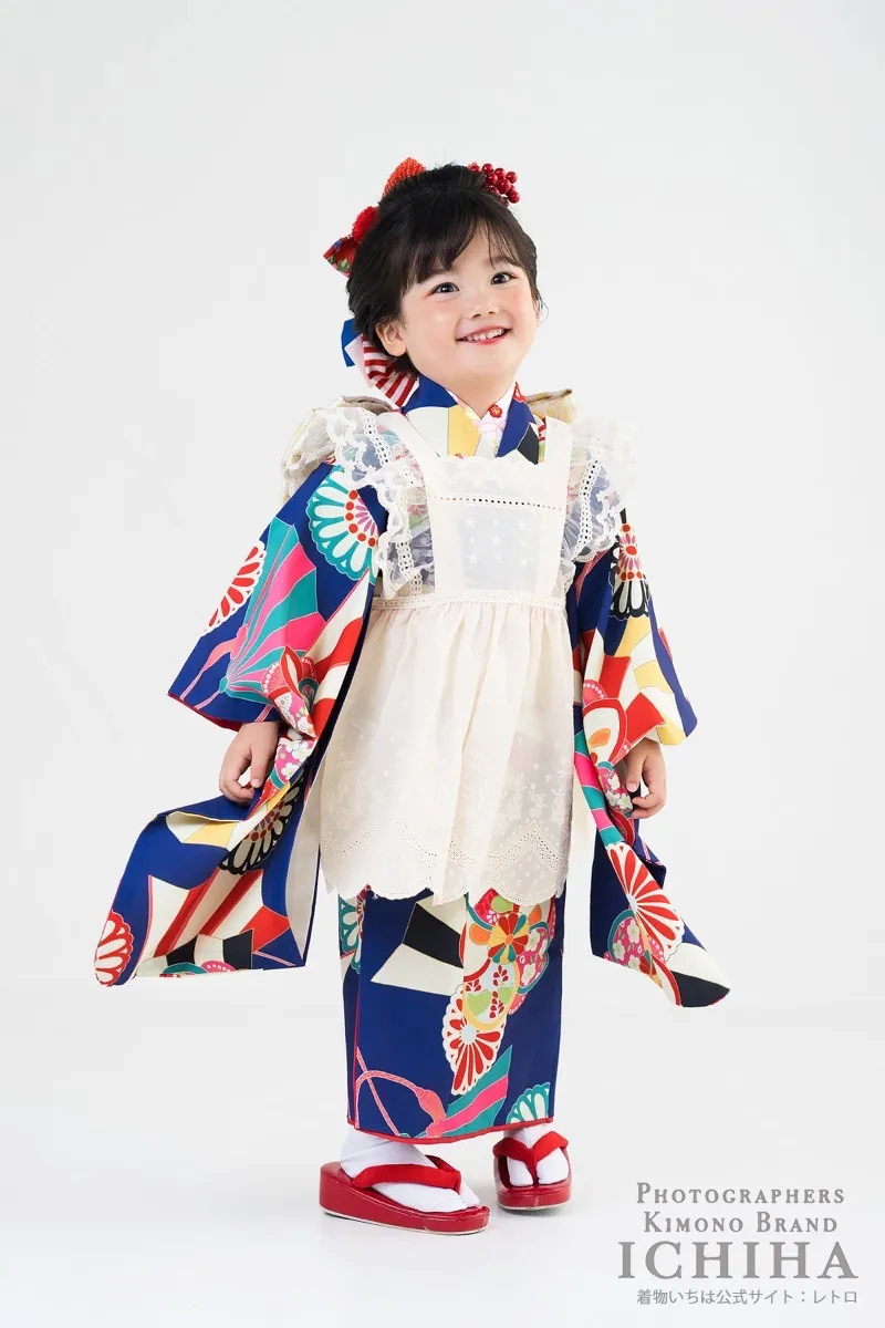 ３歳帯・被布・エプロン セット3歳七五三着物レンタル