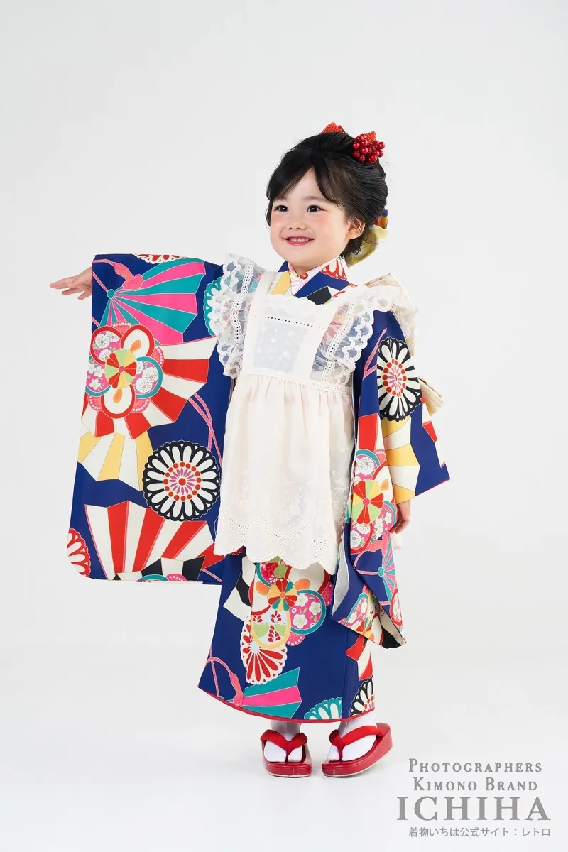 ３歳帯・被布・エプロン セット3歳七五三着物レンタル
