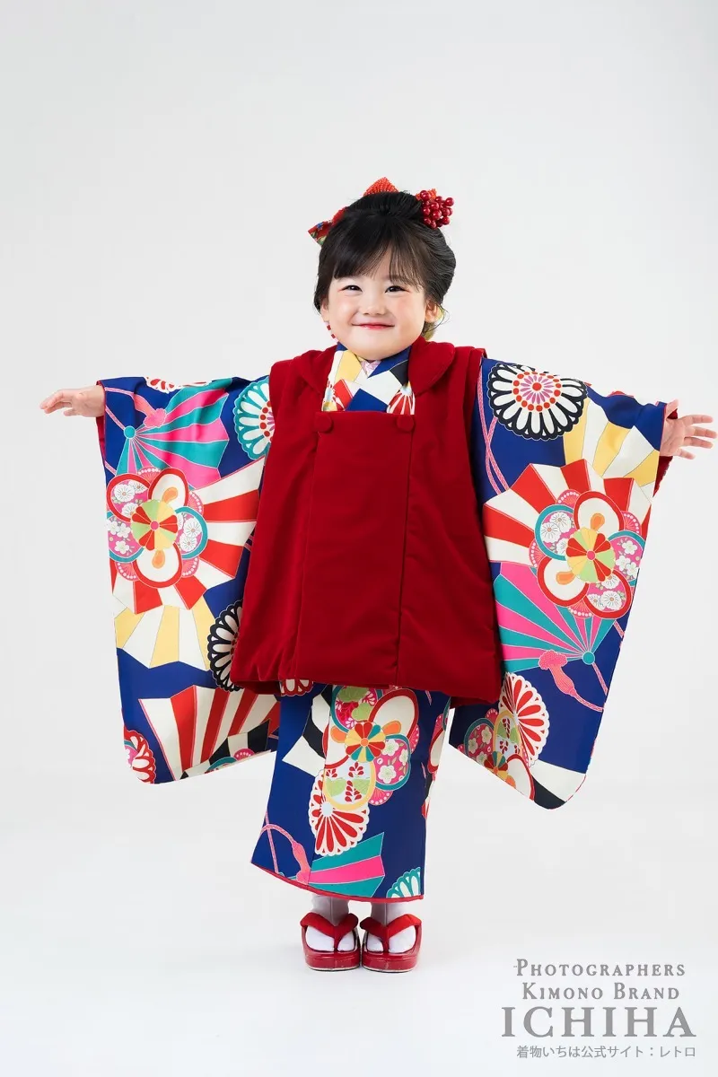 ３歳帯・被布・エプロン セット3歳七五三着物レンタル