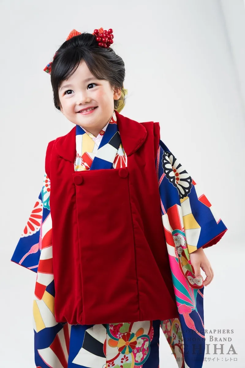 ３歳帯・被布・エプロン セット3歳七五三着物レンタル