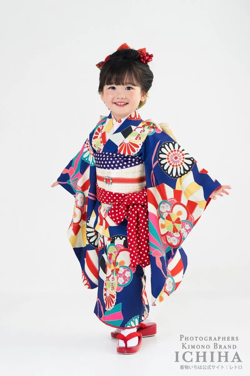 ３歳帯・被布・エプロン セット3歳七五三着物レンタル