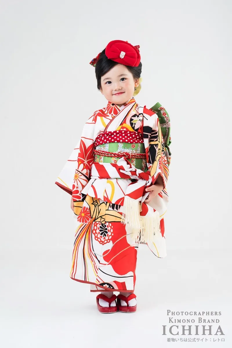 ３歳帯・被布・エプロン セット3歳七五三着物レンタル