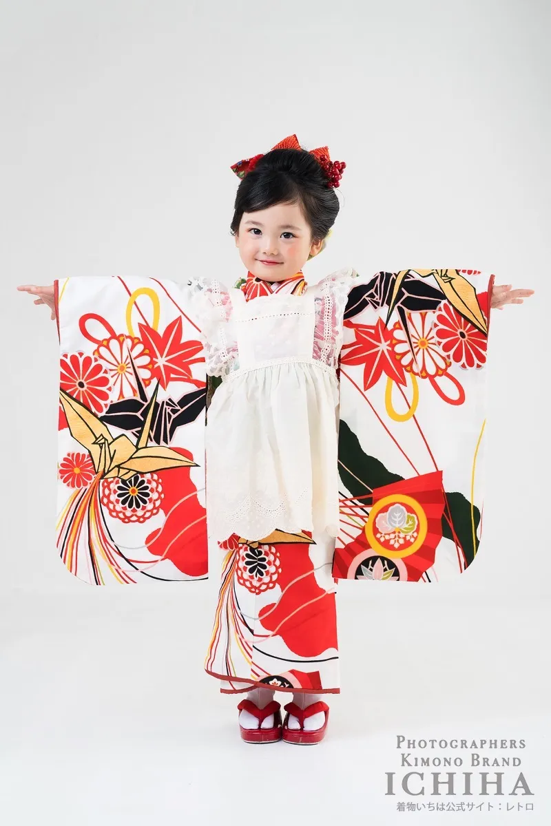３歳帯・被布・エプロン セット3歳七五三着物レンタル