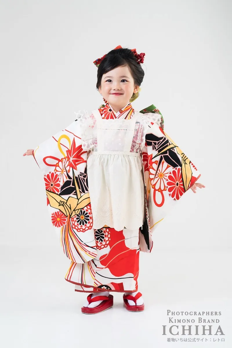 ３歳帯・被布・エプロン セット3歳七五三着物レンタル
