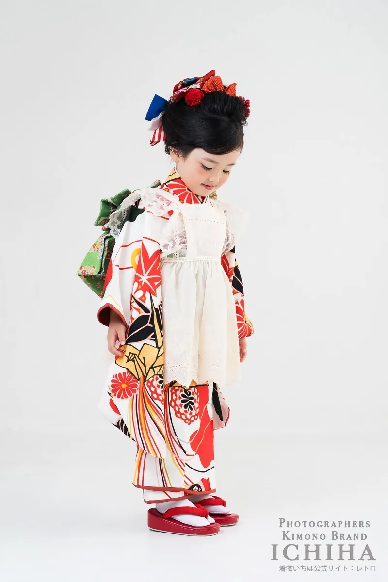 ３歳帯・被布・エプロン セット3歳七五三着物レンタル