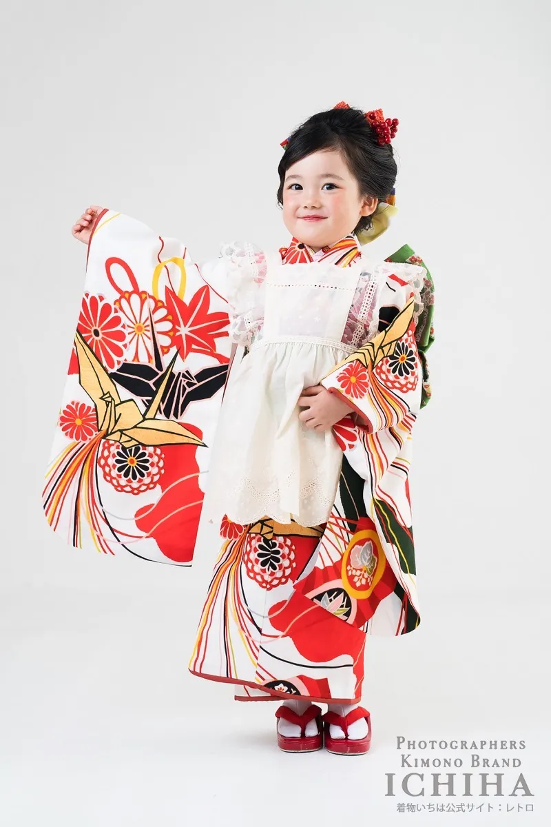 ３歳帯・被布・エプロン セット3歳七五三着物レンタル