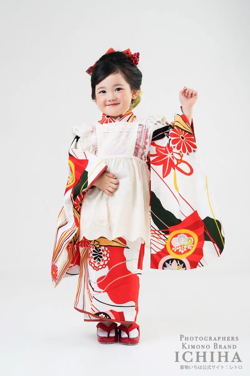 ３歳帯・被布・エプロン セット3歳七五三着物レンタル