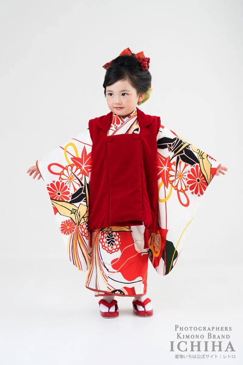 ３歳帯・被布・エプロン セット3歳七五三着物レンタル