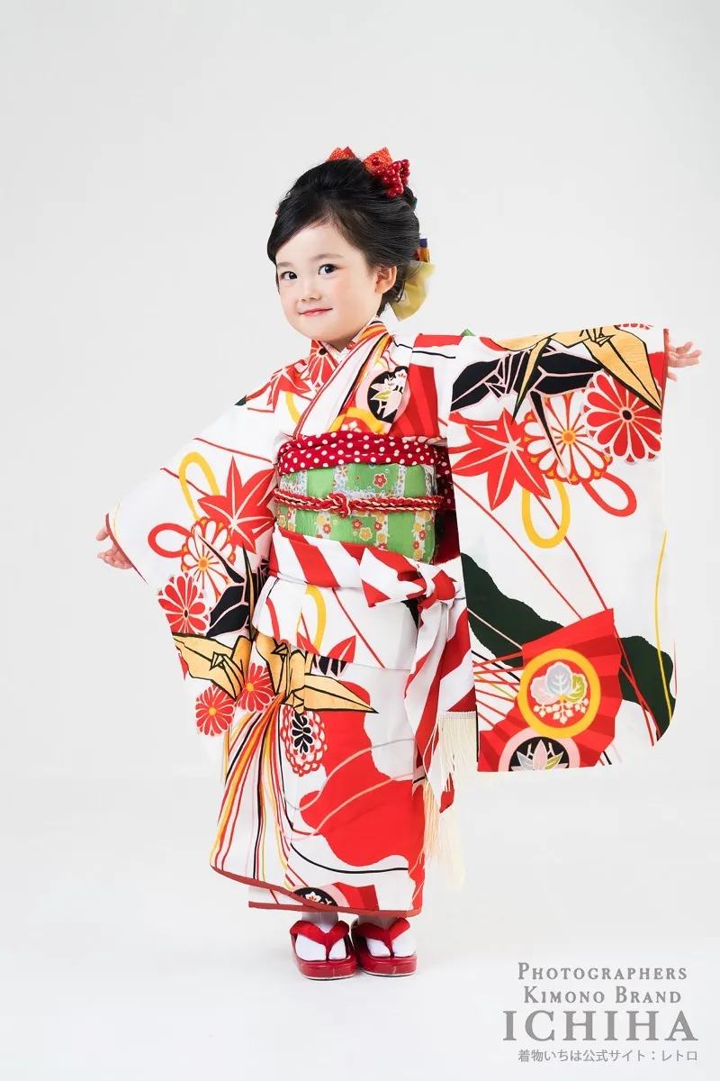 ３歳帯・被布・エプロン セット3歳七五三着物レンタル