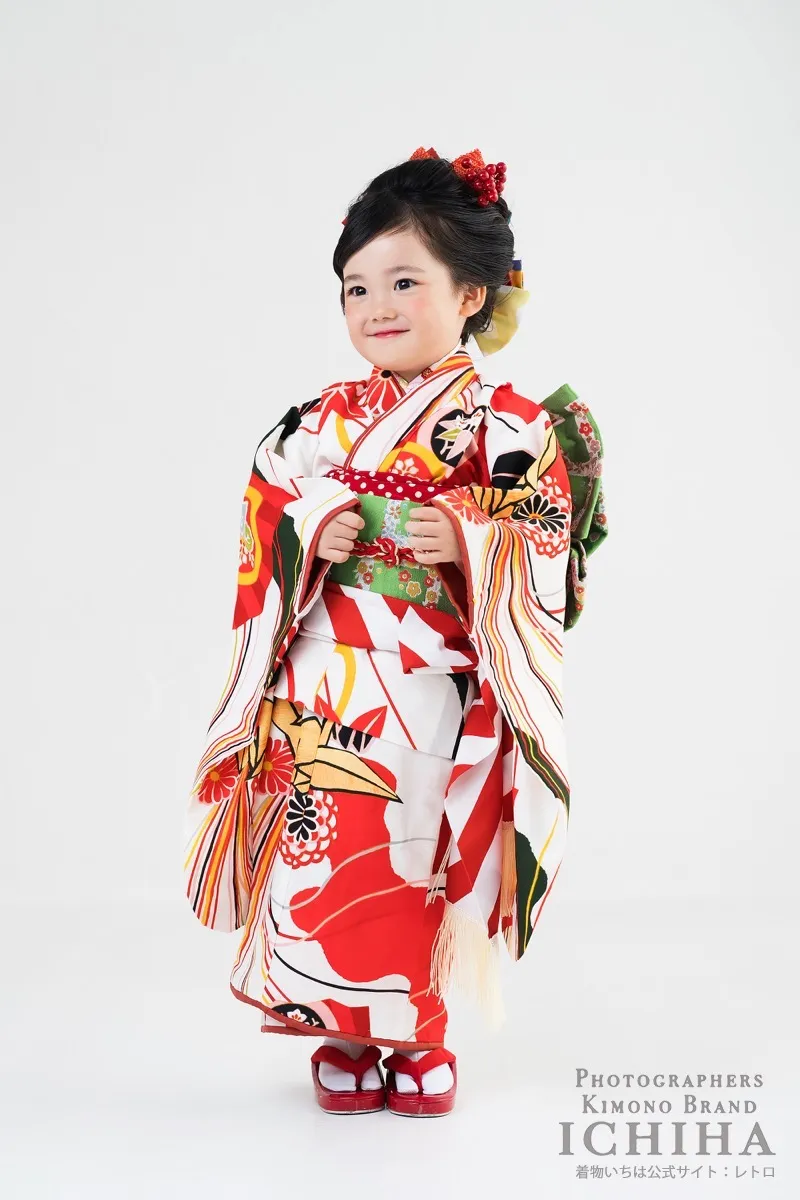 ３歳帯・被布・エプロン セット3歳七五三着物レンタル