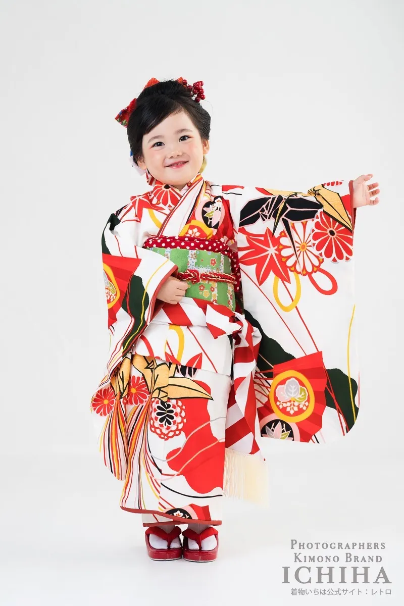 ３歳帯・被布・エプロン セット3歳七五三着物レンタル