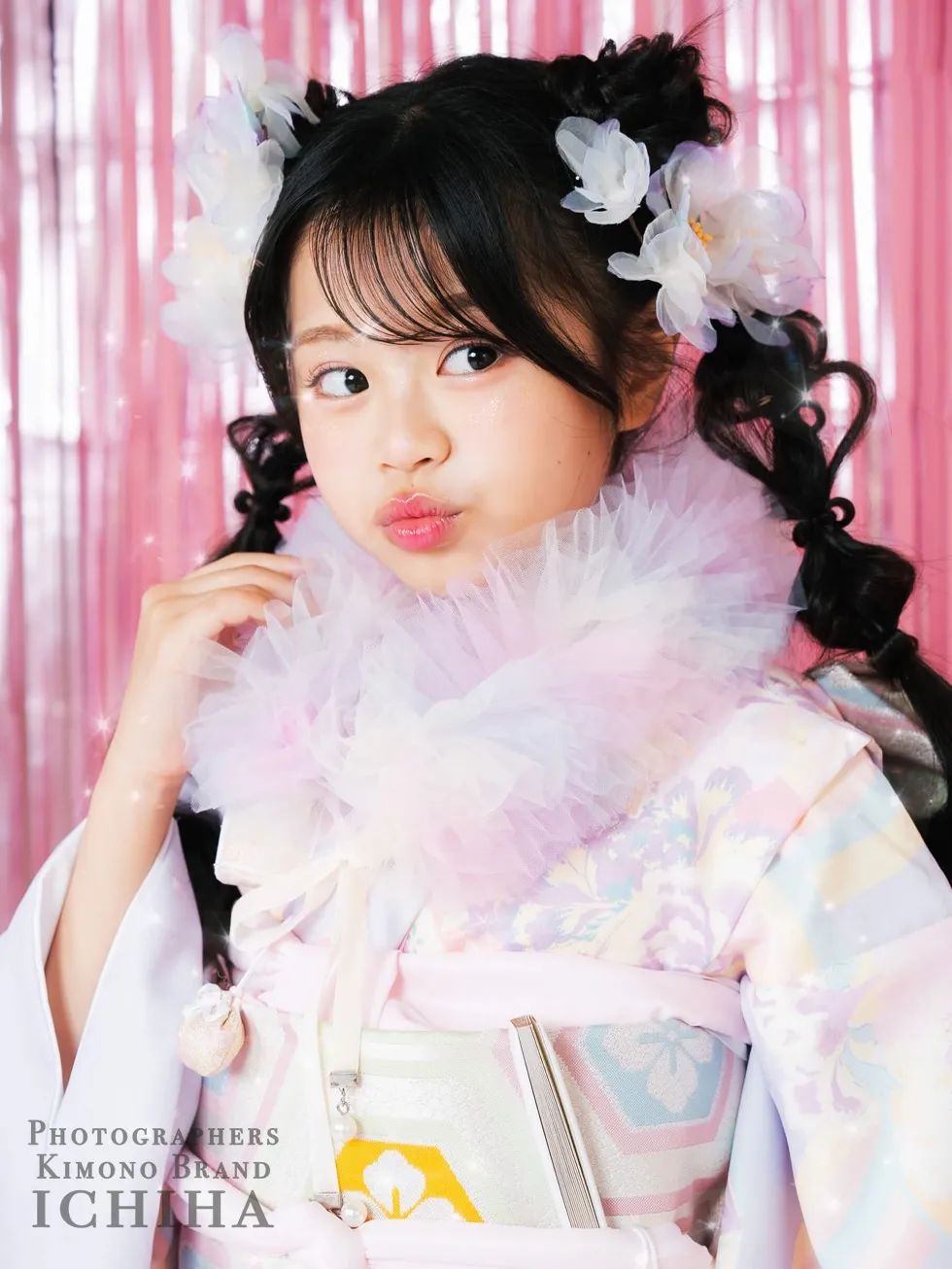 七五三 着物レンタル 7歳 女の子｜ゆめかわアンティーク調古典柄