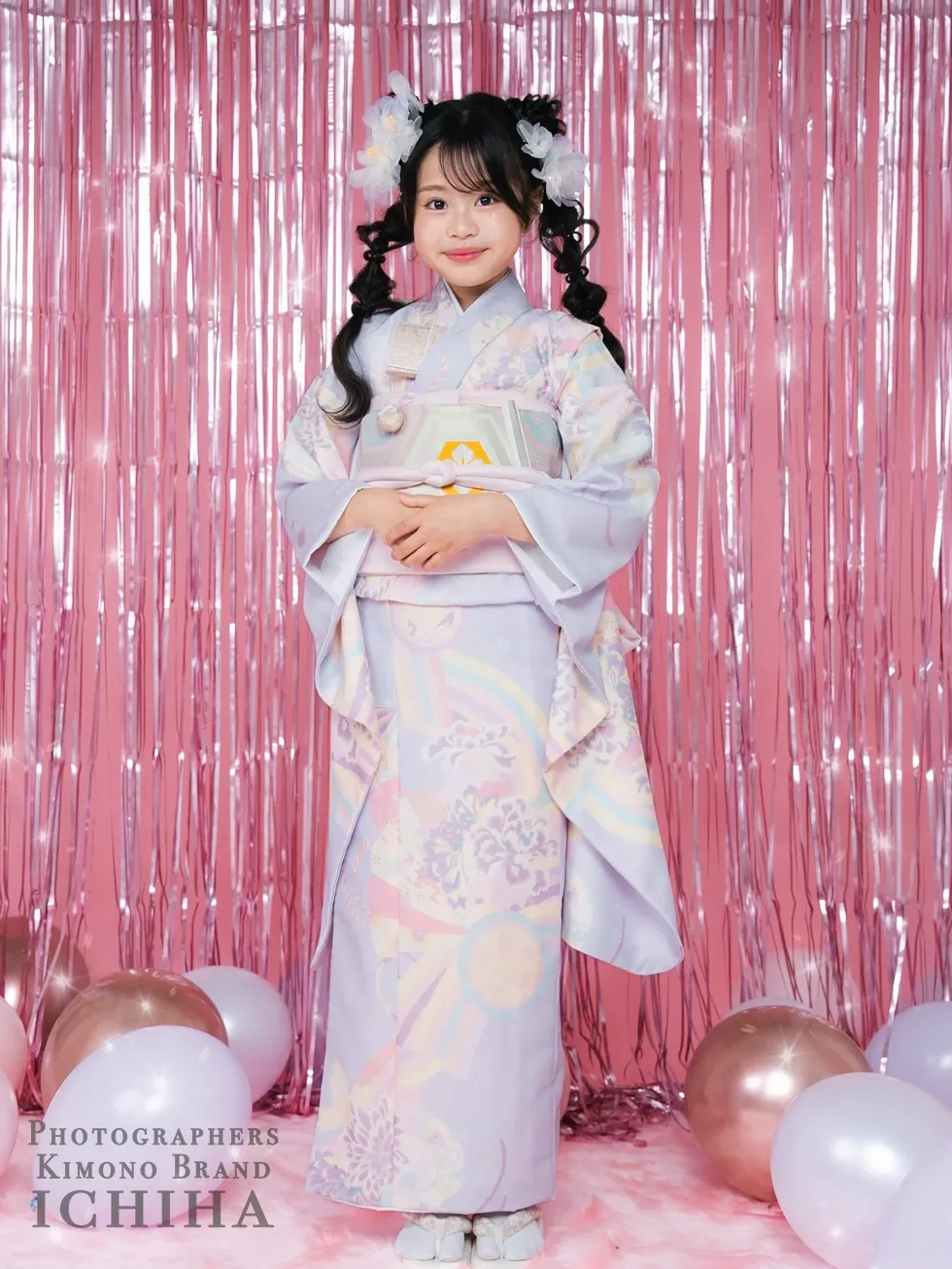 七五三 着物レンタル 7歳 女の子｜ゆめかわアンティーク調古典柄