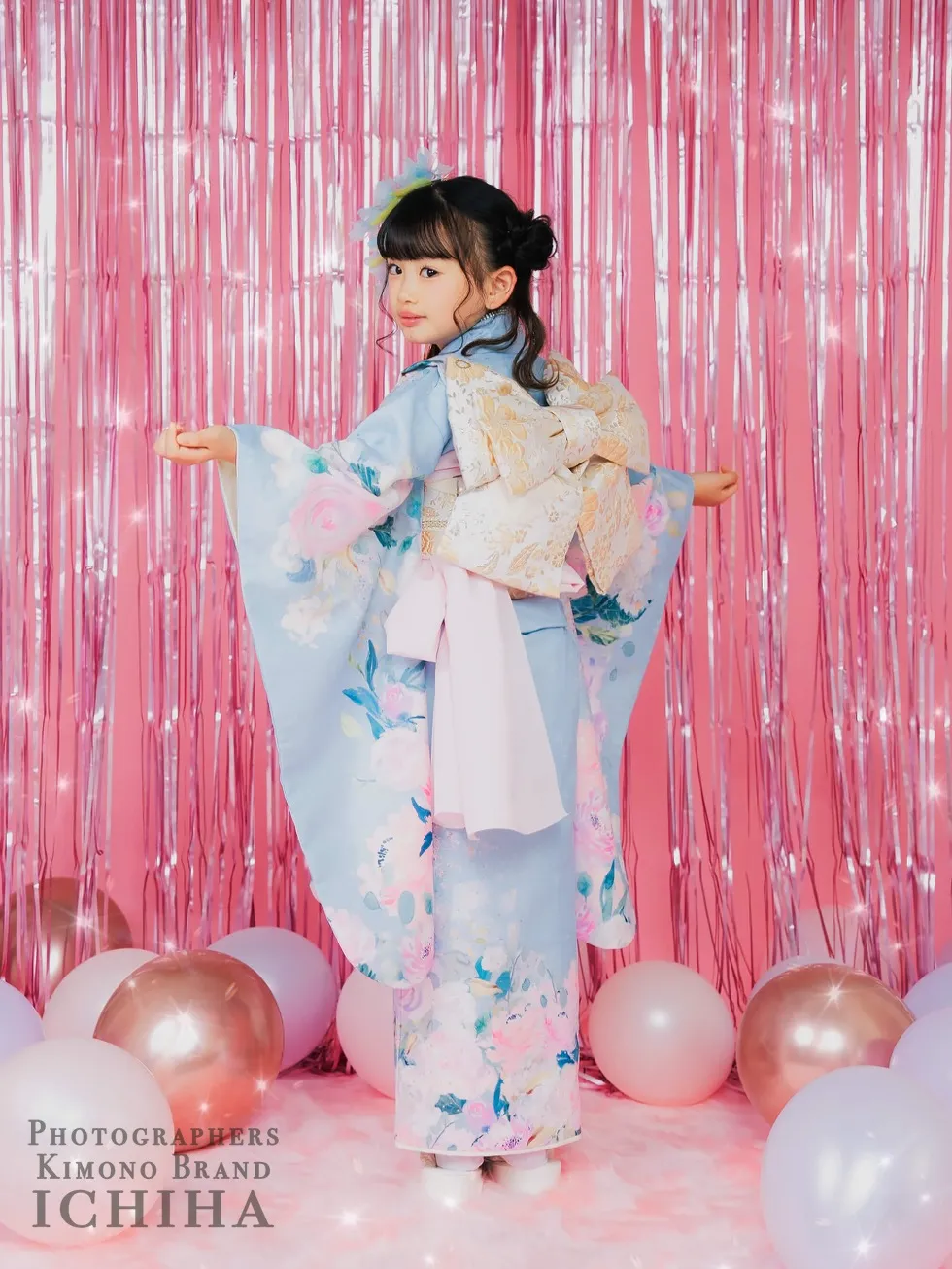 七五三ICHIHA7歳ゆめかわ・パルテル色着物