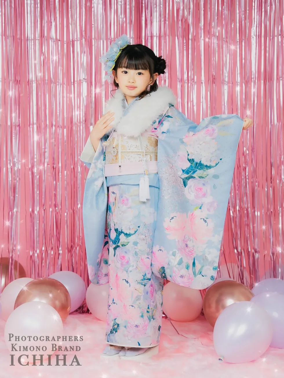 七五三ICHIHA7歳ゆめかわ・パルテル色着物