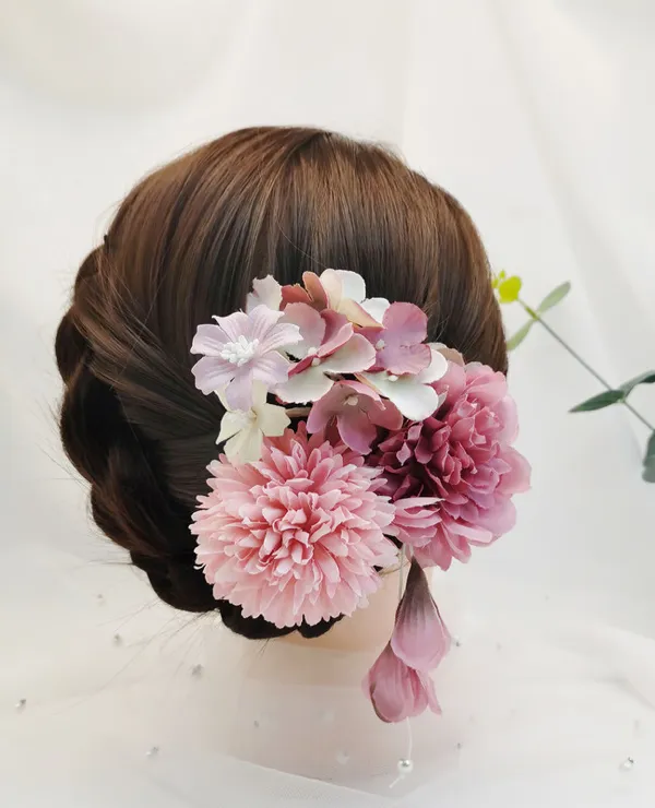 0254 キッチン・日用品・その他 七五三7歳様パープル系花文様